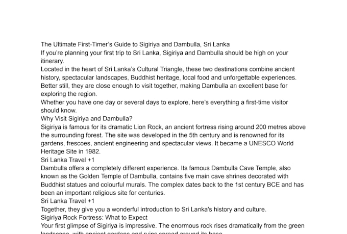 write professional travel blogs